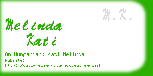 melinda kati business card